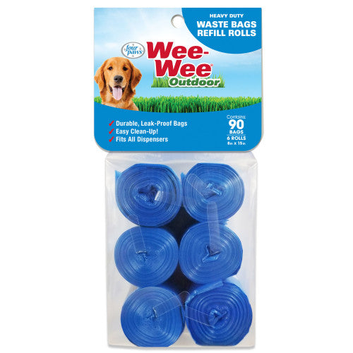 Four Paws Wee-Wee Outdoor Heavy Duty Dog Waste Bags Refill Rolls Waste Bags, 1 Each/90 Count by Four Paws peta2z