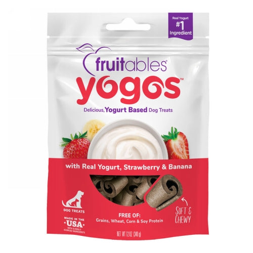 Fruitables Yogos Dog TreatsStrawberry & Banana 12 Oz by Fruitables peta2z