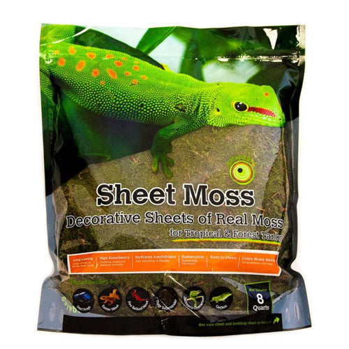 Galapagos Sheet Moss Decorative Sheet of Real Moss Substrate Fresh Green, 1 Each/8 qt by Galapagos peta2z