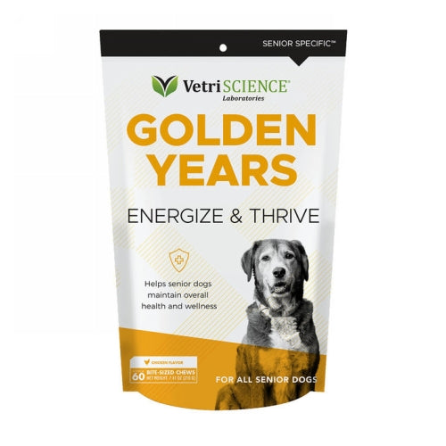 Golden Years Energize & Thrive Chews for Dogs 60 Soft Chews by Vetriscience Laboratories peta2z