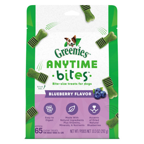 Greenies Anytime Bites Blueberry 10.34 Oz by Greenies peta2z