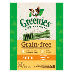 Greenies Grain Free Petite Tub Treat Pack 27 Oz by Greenies peta2z