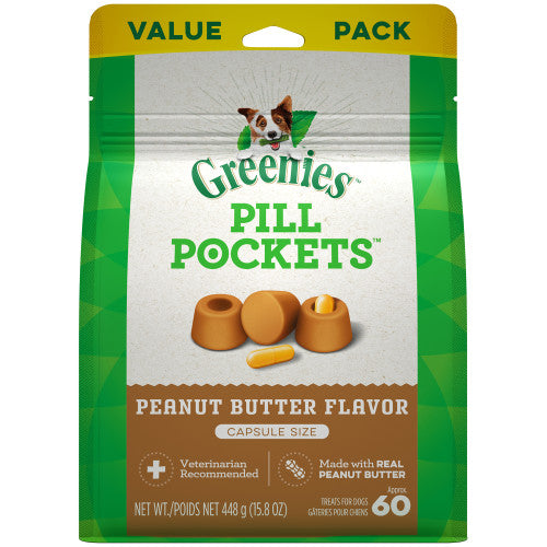 Greenies Pill Pockets Peanut Butter Flavor Capsules 60 count by Greenies peta2z