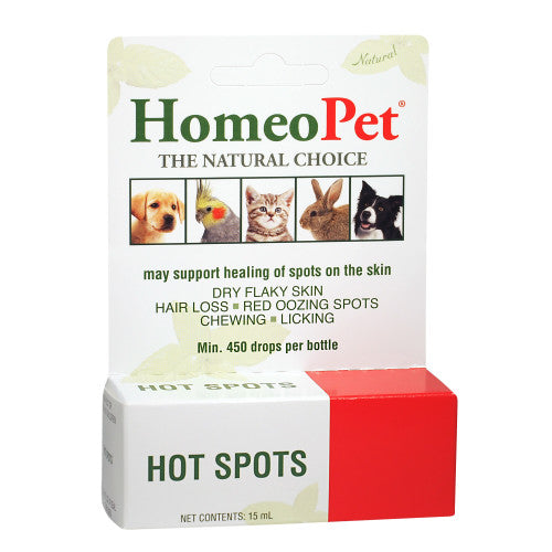 Hot Spots Drops 15 ml by HomeoPet Solutions peta2z