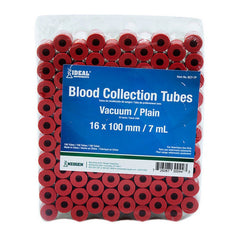 Ideal Blood Collection Tubes - Red (7 ml), 100's 7 ML by Ideal peta2z