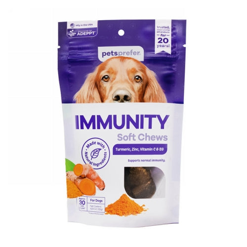 Immunity Soft Chews or Sticks for Dogs 30 Soft Chews by Petsprefer peta2z