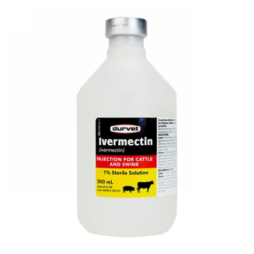 Ivermectin Cattle and Swine Injection 500 Ml by Durvet peta2z