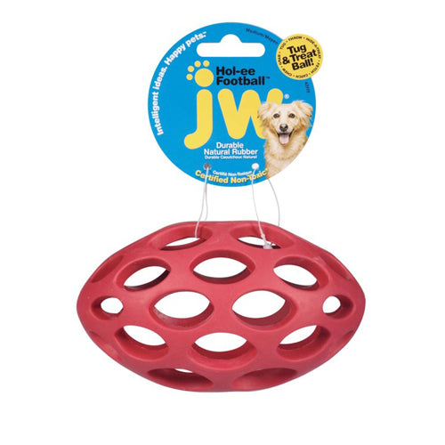 JW Pet Hol-ee Football Dog Toy Assorted, 1 Each/Medium by JW Pet peta2z