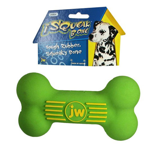 JW Pet iSqueak Bone Dog Toy Assorted, 1 Each/Large by JW Pet peta2z