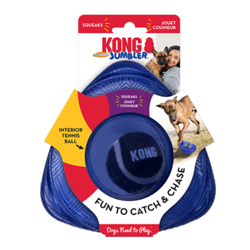 KONG Jumbler Flinger Dog Toy Assorted, 1 Each/SM/Medium by Kong peta2z