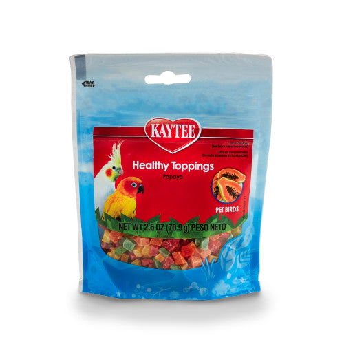 Kaytee Healthy Toppings Papaya Bits for All Pet Birds 1 Each/2.5 Oz by Kaytee peta2z