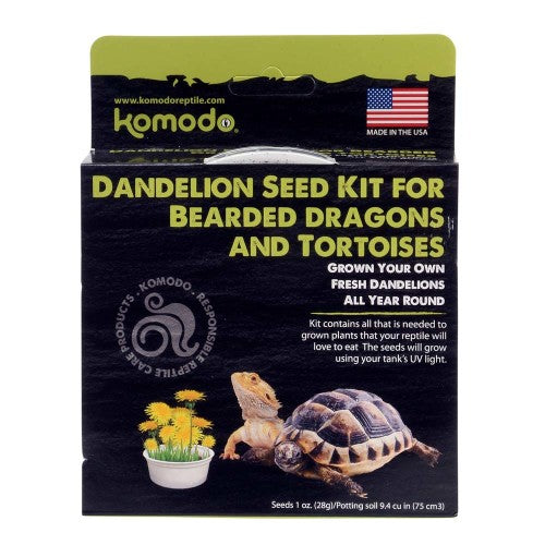 Komodo Grow Your Own Dandelion Seed Kit for Bearded Dragon & Tortoise 1 Each/6.5 in by Komodo peta2z