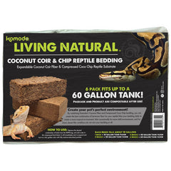 Komodo Living Natural Coconut Coir & Chip Reptile Bedding Brick 1 Each/3 Pack by Komodo peta2z