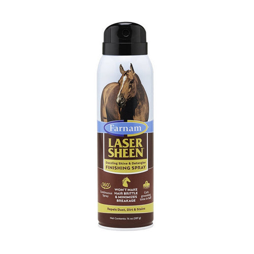 Laser Sheen Dazzling Shine and Detangler Aerosol 14 Oz by Farnam peta2z