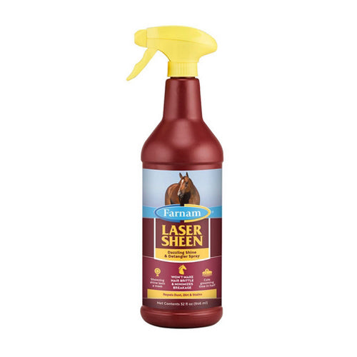 Laser Sheen Dazzling Shine and Detangler Spray 32 Oz by Farnam peta2z