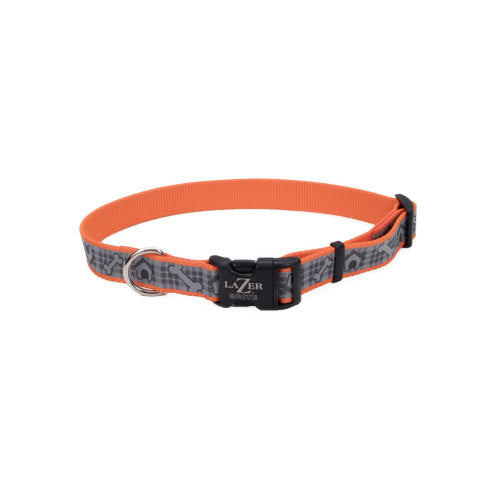 Lazer Brite Reflective Adjustable Dog Collar Orange, 1 Each/5/8 In X 12-18 in by San Francisco Bay Brand peta2z