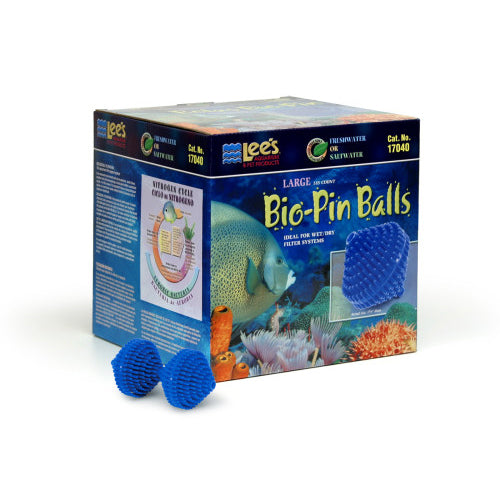 Lee's Aquarium & Pet Products Bio-Pin Ball Filter Media Blue, 1 Each/185 Count, Large by San Francisco Bay Brand peta2z
