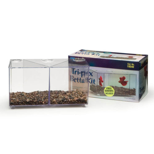 Lee's Aquarium & Pet Products Triplex Betta Tank Clear, 1 Each/24 Oz by San Francisco Bay Brand peta2z