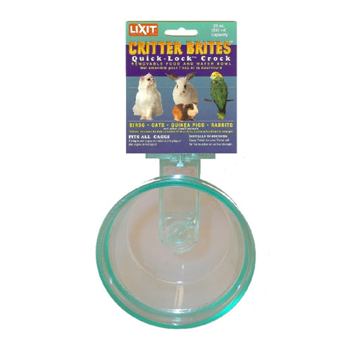 Lixit Quick Lock Critter Brite Crock for Small Animals Assorted, 1 Each/10 Oz by Lixit peta2z