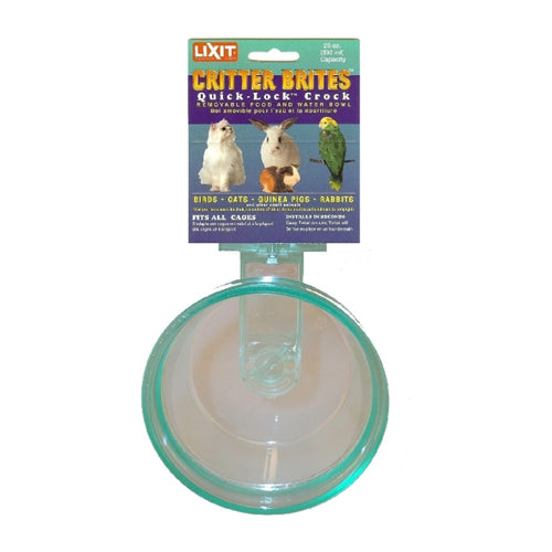 Lixit Quick Lock Critter Brite Crock for Small Animals Assorted, 1 Each/20 Oz by Lixit peta2z