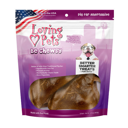 Loving Pets Be Chewsy Pig Ear Alternatives Dog Treat 1 Each/10 Pack by Loving Pets peta2z