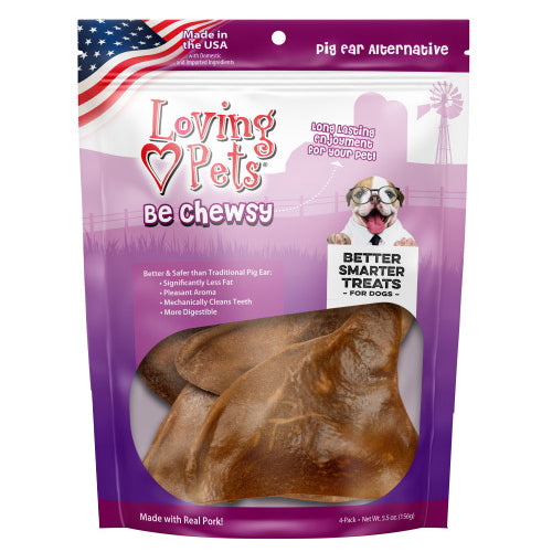 Loving Pets Be Chewsy Pig Ear Alternatives Dog Treat 1 Each/4 Pack by Loving Pets peta2z