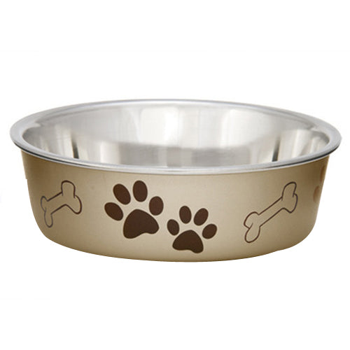 Loving Pets Metallic Dog Bowl Champagne, 1 Each/Medium by Loving Pets peta2z