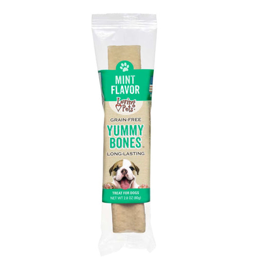 Loving Pets Yummy Bone Flavor Filled Dog Treat Mint, 1 Each/2.8 Oz by Loving Pets peta2z