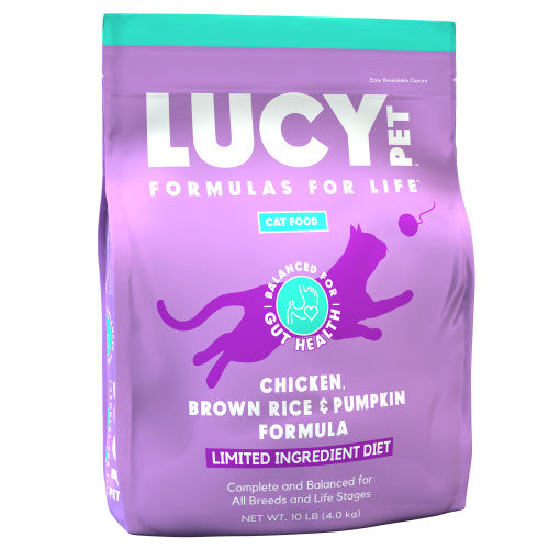 Lucy Pet Products Formulas for Life Dry Cat Food Chicken, Brown Rice & Pumpkin, 1 Each/10 lb by San Francisco Bay Brand peta2z