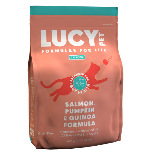 Lucy Pet Products Formulas for Life Dry Cat Food Salmon, Pumpkin & Quinoa, 1 Each/4 lb by San Francisco Bay Brand peta2z