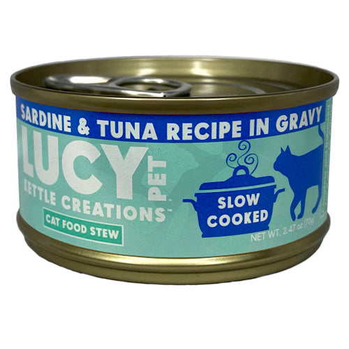 Lucy Pet Products Kettle Creations Adult Wet Cat Food Sardine & Tuna, 12Each/2.75 Oz (Count of 12) by San Francisco Bay Brand peta2z