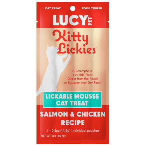 Lucy Pet Products Kitty Lickies Mousse Cat Treat Salmon & Chicken, 17Each/2Oz, 17 Count (Count of 17) by San Francisco Bay Brand peta2z