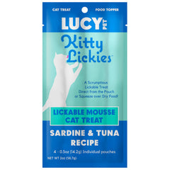 Lucy Pet Products Kitty Lickies Mousse Cat Treat Sardine & Tuna, 17Each/2Oz, 17 Count (Count of 17) by San Francisco Bay Brand peta2z