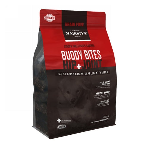 Majesty's Buddy Bites Hip + Joint Grain-Free Wafers Supplement for Dogs Medium/Large 56 Count by Majestys peta2z