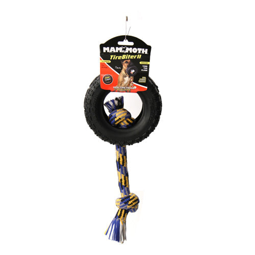 Mammoth Pet Products Tirebiter II With Rope Dog Toy 1 Each/7 in by San Francisco Bay Brand peta2z