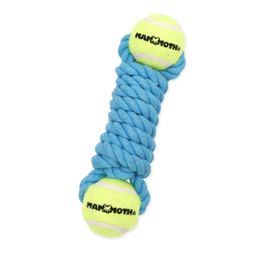 Mammoth Pet Products Twister Bone w/2 Tennis Balls Dog Toy Blue, 1 Each/Mini, 7.5 in by San Francisco Bay Brand peta2z