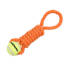Mammoth Pet Products Twister Pull Tug w/Ball Dog Toy Orange, 1 Each/SM, 10 in by San Francisco Bay Brand peta2z
