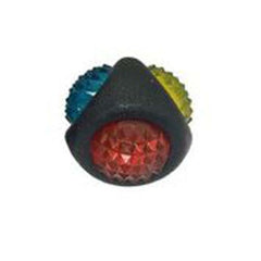 Multipet Ruff Enuff TPR Dental Diamond Ball w/LED Light Dog Toy Multi-Color, 1 Each/3 in by Multipet peta2z