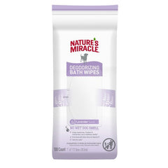 Nature's Miracle Deodorizing Bath Wipes Lavender Scent 1 Each/100 Count by Natures Miracle peta2z