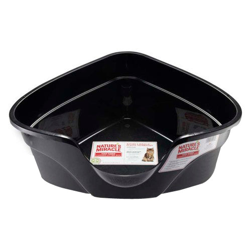 Nature's Miracle Just for Cats Advanced High Sided Corner Cat Litter Box Black, 1 Each/XL by Natures Miracle peta2z