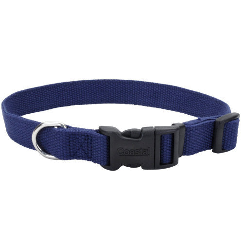 New Earth Soy Soy Adjustable Dog Collar Indigo, 1 Each/1 In X 18-26 in by San Francisco Bay Brand peta2z