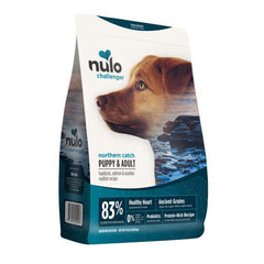 Nulo Challenger High-Meat Adult & Puppy Dry Dog Food Northern Catch Haddock, Salmon & Redfish, 1 Each/24 lb by Nulo peta2z