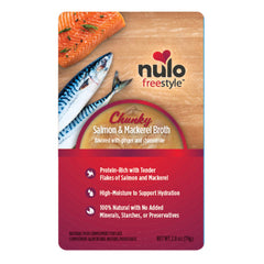 Nulo FreeStyle Chunky Broths Wet Cat Food Salmon & Mackerel, 24Each/2.8 Oz (Count of 24) by Nulo peta2z