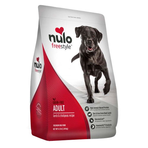 Nulo FreeStyle Grain Free Adult Dry Dog Food Lamb & Chickpeas, 1 Each/4.5 lb by Nulo peta2z