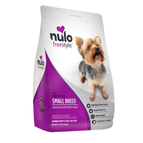 Nulo FreeStyle Grain Free Small Breed Dry Dog Food Salmon & Red Lentils, 1 Each/4.5 lb by Nulo peta2z