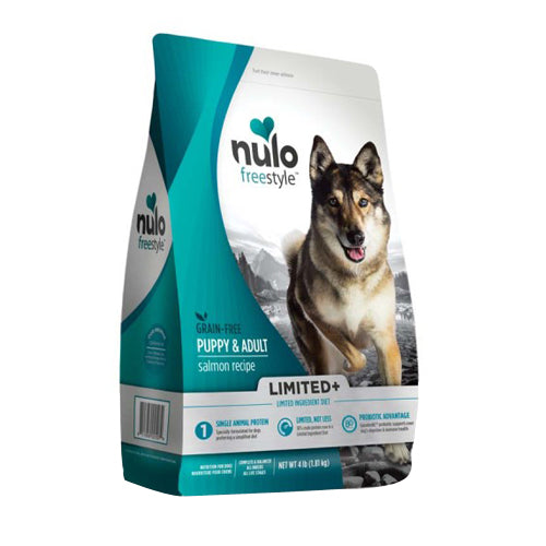 Nulo FreeStyle Limited+ Grain Free Dry Dog Food Salmon, 1 Each/4 lb by Nulo peta2z