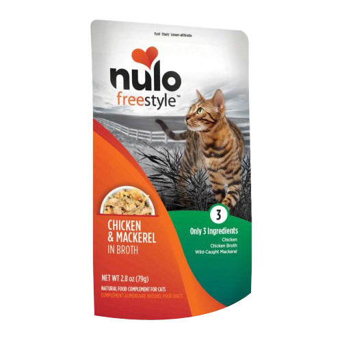 Nulo Freestyle Cat Food Topper Chicken & Mackerel in Broth, 24Each/2.8 Oz, 24 Pack (Count of 24) by Nulo peta2z