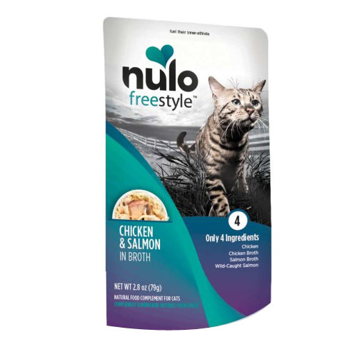 Nulo Freestyle Cat Food Topper Chicken & Salmon in Broth, 24Each/2.8 Oz, 24 Pack (Count of 24) by Nulo peta2z