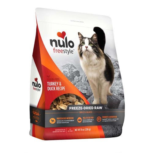 Nulo Freestyle Freeze-Dried Raw Cat Food Turkey & Duck, 1 Each/8 Oz by Nulo peta2z