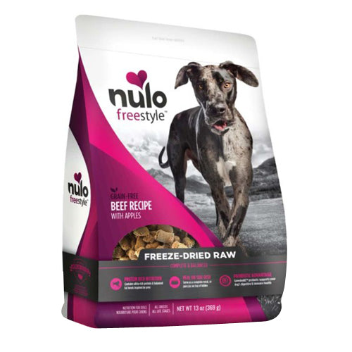 Nulo Freestyle Freeze Dried Raw Grain-Free Dog Food Beef w/Apples, 1 Each/13 Oz by Nulo peta2z